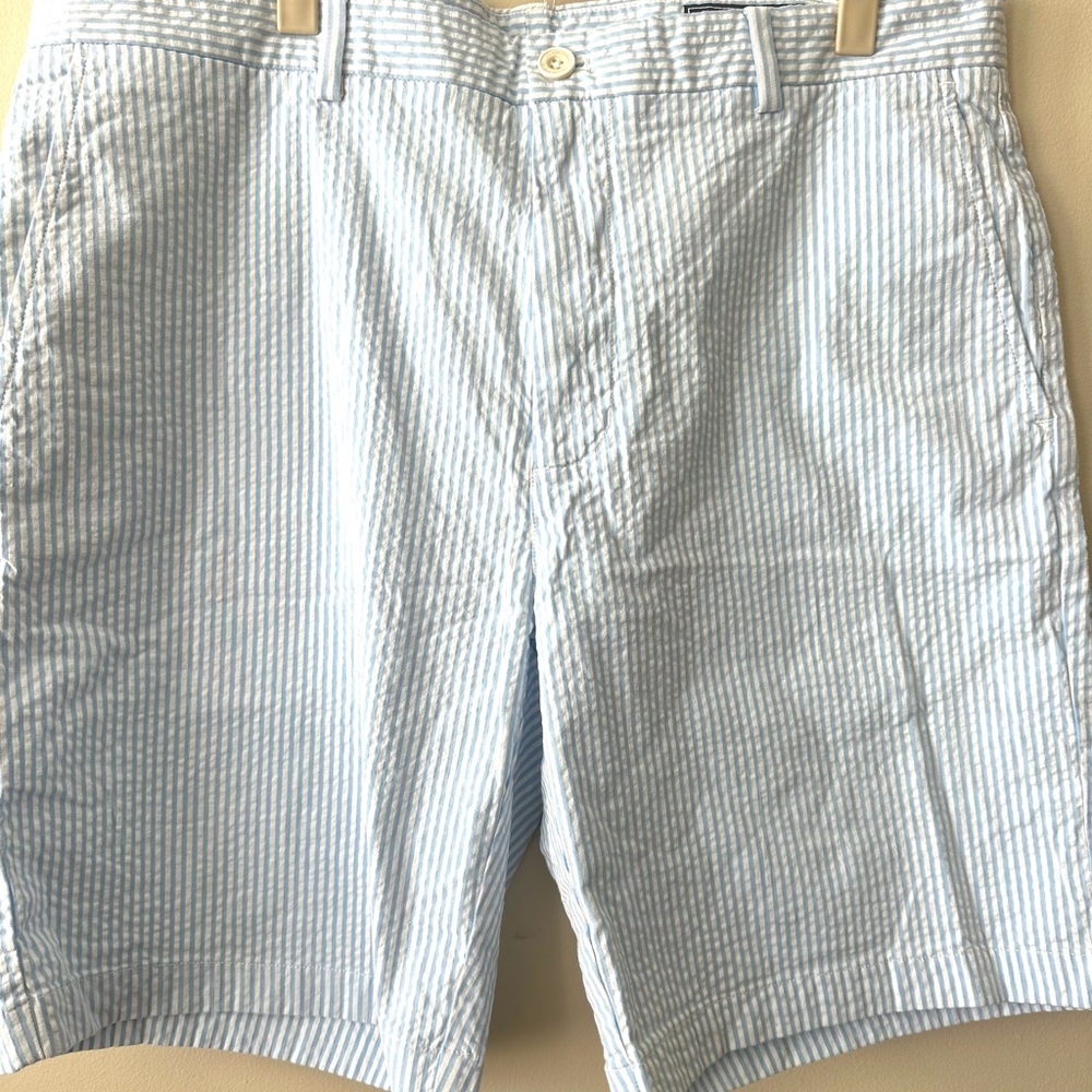 Vineyard Vines NWT  Blue Stripe Seersucker 9" Breaker Shorts Mens Sz 36